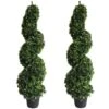 Two 43.3 Inch/3.6 Ft Artificial Topiary Trees Boxwood Topiary Spiral Trees Green Potted Tree Artificial Topiaries Trees -Artificial Trees Store 51AgdnPK3jL