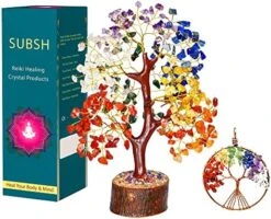 SUBSH Seven Chakra Natural Healing Gemstone Crystal Bonsai Fortune Money Tree For Good Luck, Wealth & Prosperity Home Office Kitchen Décor Spiritual Gift (Golden Wire And 300 Beads) Size 10-12 Inches 30 SUBSH Seven Chakra Natural Healing Gemstone Crystal Bonsai Fortune Money Tree For Good Luck, Wealth & Prosperity Home Office Kitchen Décor Spiritual Gift (Golden Wire And 300 Beads) Size 10-12 Inches -Artificial Trees Store 51BG1raB6hL. AC