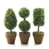 Tuokor Small Artificial Plants 8.25" Plastic Fake Green Topiary Shrubs With Pot For Home Décor – Set Of 3 -Artificial Trees Store 51BH97GRVTL
