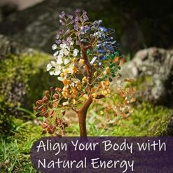 Chakra Tree Of Life - Large Healing Crystal & Stone Tree - Gemstone Bonsai For Feng Shui - Colorful Crystal & Gem Tree - Bless Your Life With Positive Energy -Artificial Trees Store 51BndFlh7eL