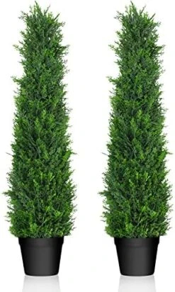 Horjamy 3 Foot Artificial Spiral Boxwood Topiary Trees In Black Ceramic Pot For Indoor And Outdoor Porch Decor(2 Pack) 12 Horjamy 3 Foot Artificial Spiral Boxwood Topiary Trees In Black Ceramic Pot For Indoor And Outdoor Porch Decor(2 Pack) -Artificial Trees Store 51BngBtdqML. AC