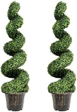 GOPLUS 4 Ft Artificial Boxwood Spiral Topiary Tree, Fake Greenery Plants, Leaves & Cement-Filled Plastic Flower Pot Decorative Trees For Porch Home Office Indoor Outdoor 19 GOPLUS 4 Ft Artificial Boxwood Spiral Topiary Tree, Fake Greenery Plants, Leaves & Cement-Filled Plastic Flower Pot Decorative Trees For Porch Home Office Indoor Outdoor -Artificial Trees Store 51C27kYvTUL. AC