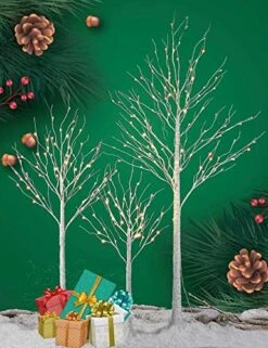 LIGHTSHARE 4 Feet 6 Feet And 8 Feet Birch Tree,Warm White, For Home,Pack Of 3, Festival, Party, And Christmas Decoration, Indoor And Outdoor Use -Artificial Trees Store 51DVXjIhIYL