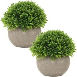 Briful Small Fake Plants Faux Potted Plant Mini Artificial Plants For For Home Table Office Room Desk Bathroom Shelf Kitchen Farmhouse Mantel Decoration -Artificial Trees Store 51DcHs0SngL. AC