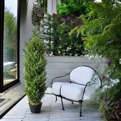 I.C.ELAINE 5 Foot Topiary Trees Artificial Outdoor 2 Pack Large Cedar Pine Fake Plants UV Rated 5ft Faux Topiary Bushes And Shrubs Set Of 2 For Home Indoor Front Porch Patio Decor 11 I.C.ELAINE 5 Foot Topiary Trees Artificial Outdoor 2 Pack Large Cedar Pine Fake Plants UV Rated 5ft Faux Topiary Bushes And Shrubs Set Of 2 For Home Indoor Front Porch Patio Decor -Artificial Trees Store 51E5jk3GgLL