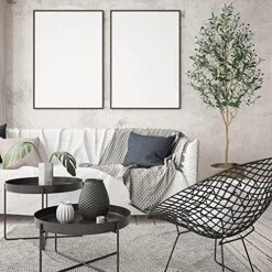 Phimos Artificial Olive Tree Tall Fake Potted Olive Silk Tree With Planter Large Faux Olive Branches And Fruits Artificial Tree For Modern Home Office Living Room Floor Decor Indoor (6.23FT) -Artificial Trees Store 51EHgfefuNL