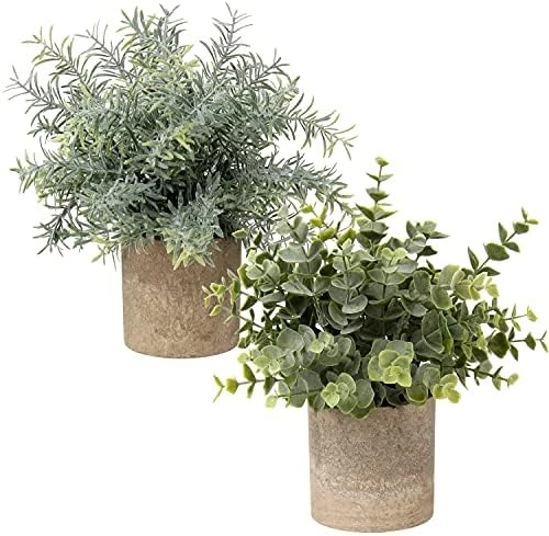 Briful Artificial Potted Plants Set Of 3 Small Faux Plant Eucalyptus Mini Fake Plant Decor For Home Table Office Room Desk Bathroom Shelf Kitchen Rustic Farmhouse Mantel Decoration 10 Briful Artificial Potted Plants Set Of 3 Small Faux Plant Eucalyptus Mini Fake Plant Decor For Home Table Office Room Desk Bathroom Shelf Kitchen Rustic Farmhouse Mantel Decoration - Image 8
