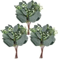 Whonline 20pcs Artificial Eucalyptus Leaves Stems With White Seeds Short Silver Dollar Artificial Flowers For Decoration Greenery Stems Plants For Flower Arrangement Wedding Bouquets Decor 8 Whonline 20pcs Artificial Eucalyptus Leaves Stems With White Seeds Short Silver Dollar Artificial Flowers For Decoration Greenery Stems Plants For Flower Arrangement Wedding Bouquets Decor -Artificial Trees Store 51EhifATYL. AC