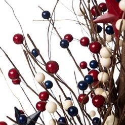 Red Berry & Star Table Tree For 4th Of July Artificial Tree & Flower For Centerpiece Featured Burlap Base Farmhouse Patriotic Table Top Decoration For Independence Day/ Veterans Day -Artificial Trees Store 51EpPe4IS3L