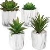 C APPOK Artificial Succulents Plants Faux Succulent Flocking Potted Plants - 4 Pack Fake Succulents Decorative Green Potted Plant In Pots For Home, Desk Decor, Office Decoration 2 C APPOK Artificial Succulents Plants Faux Succulent Flocking Potted Plants - 4 Pack Fake Succulents Decorative Green Potted Plant In Pots For Home, Desk Decor, Office Decoration -Artificial Trees Store 51FLdrlnaIL