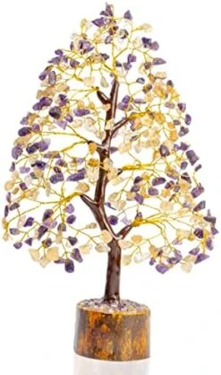 7 Chakra Crystal Tree Of Life - Handmade Feng Shui Bonsai, Attract Good Luck - Gemstone Tree, Home Decoration Crystals - Seven Chakra Tree For Positive Energy, Meditation Accessories, Money Tree Gift -Artificial Trees Store 51FVdWDtbL. AC