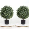 Momoplant （1.8FT- 22Inches ） Artificial Topiaries Trees For Outdoors Set Of 2 Potted Bushes Home Decor Artificial Topiariy Trees For Front Porch -Artificial Trees Store 51FaS5SoE2L
