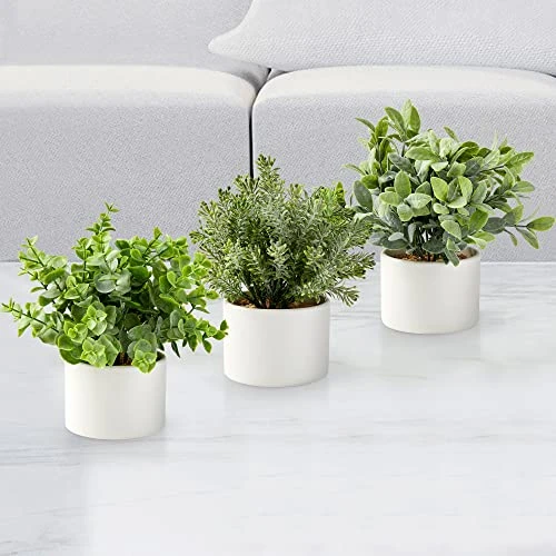 Seeko Fake Plants For Home Décor, Shelf, Office, Bathroom, Laundry Room - Artificial Plants For Home Décor Indoor, Faux Plants - Ceramic Potted Farmhouse Decor 3 Seeko Fake Plants For Home Décor, Shelf, Office, Bathroom, Laundry Room - Artificial Plants For Home Décor Indoor, Faux Plants - Ceramic Potted Farmhouse Decor