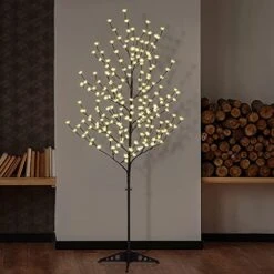 LIGHTSHARE 6.5 Feet 208L LED Lighted Cherry Blossom Tree, Warm White, Decorate Home Garden, Spring, Summer, Wedding, Birthday, Christmas Holiday, Party, For Indoor And Outdoor Use 13 LIGHTSHARE 6.5 Feet 208L LED Lighted Cherry Blossom Tree, Warm White, Decorate Home Garden, Spring, Summer, Wedding, Birthday, Christmas Holiday, Party, For Indoor And Outdoor Use -Artificial Trees Store 51GrkVtKDAL