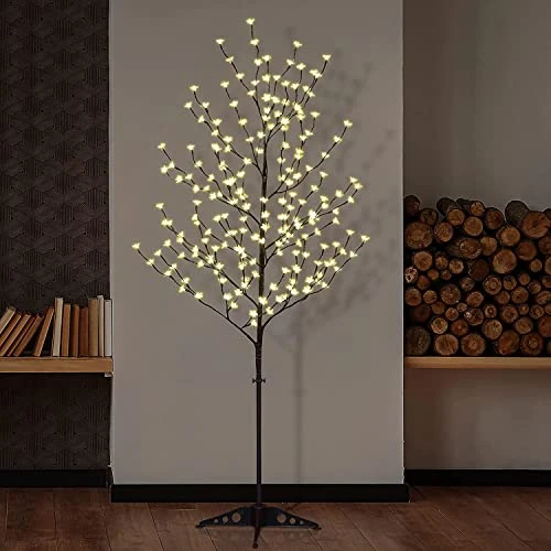 LIGHTSHARE 6.5 Feet 208L LED Lighted Cherry Blossom Tree, Warm White, Decorate Home Garden, Spring, Summer, Wedding, Birthday, Christmas Holiday, Party, For Indoor And Outdoor Use 5 LIGHTSHARE 6.5 Feet 208L LED Lighted Cherry Blossom Tree, Warm White, Decorate Home Garden, Spring, Summer, Wedding, Birthday, Christmas Holiday, Party, For Indoor And Outdoor Use - Image 3