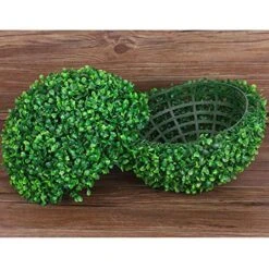 Artificial Plant Hemisphere Artificial Grass Balls Green Boxwood Balls Artificial Green Plant Decorative Balls Faux Boxwood Leaves Outdoor Fake Plants Plastic Plant For Outdoor Garden Decoration -Artificial Trees Store 51GwnmiPk2L