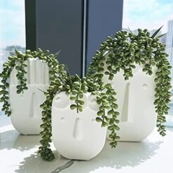Supla 4 Pcs Artificial Hanging Succulents Faux Burro's Tail Picks Trailing String Of Pearls Succulent Greenery Sprays 13.4" L For Basket Planter Centerpiece Floral Arrangement Indoor Outdoor Decor