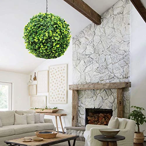 ECOOPTS 15" Artificial Topiary Ball Lifelike Plants Greeny Boxwood Decoration For Home Garden Porch Backyard Wedding Party Indoor Outdoor (1 Piece) 5 ECOOPTS 15" Artificial Topiary Ball Lifelike Plants Greeny Boxwood Decoration For Home Garden Porch Backyard Wedding Party Indoor Outdoor (1 Piece) - Image 3