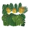 86Pcs 8Kinds Artificial Tropical Palm Leaves Jungle Safari Leaves Faux Plant Golden Leaves Decorations For Hawaiian Beach Birthday Luau Party Table Decorations -Artificial Trees Store 51HWZz5n6BL