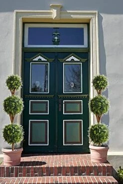 Momoplant 5ft Boxwood Topiary Artificial Tree Outdoor 59 Inches Faux Topiaries Trees Shaped Boxwood Trees Artificial Garden Home Office Décor Gift 2 Pack -Artificial Trees Store 51HxSPc26eS