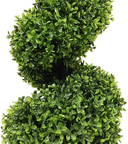 Two 43.3 Inch/3.6 Ft Artificial Spiral Topiary Trees Boxwood Spiral Trees Artificial Topiaries Trees 5 Two 43.3 Inch/3.6 Ft Artificial Spiral Topiary Trees Boxwood Spiral Trees Artificial Topiaries Trees - Image 3