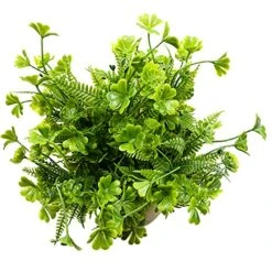 Svenee Fake Four Leaf Clover Plants For Bathroom Home Office Desk Decor, Small Artificial Faux Greenery For Farmhouse Decorations (1) -Artificial Trees Store 51IkzJJG4GS