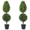 Bornbridge Artificial Topiary Ball Tree - 4' Ball Tree - Indoor/Outdoor Topiary Trees - Artificial Outdoor Plants (2 Pack, Wintergreen - Pinnacle) 1 Bornbridge Artificial Topiary Ball Tree - 4' Ball Tree - Indoor/Outdoor Topiary Trees - Artificial Outdoor Plants (2 Pack, Wintergreen - Pinnacle) -Artificial Trees Store 51Itegifd4L
