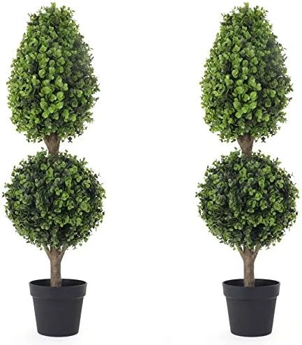 Bornbridge Artificial Topiary Ball Tree - 4' Ball Tree - Indoor/Outdoor Topiary Trees - Artificial Outdoor Plants (2 Pack, Wintergreen - Pinnacle) 8 Bornbridge Artificial Topiary Ball Tree - 4' Ball Tree - Indoor/Outdoor Topiary Trees - Artificial Outdoor Plants (2 Pack, Wintergreen - Pinnacle) - Image 6