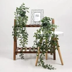 Queensland Artigreen 2 Pack Artificial Plants Ivy Leaves Vine Hanging Indoor Potted Plants,Fake Topiary Shrubs Greenery Potted Plant,Plastic Leaves For Home Wall,Desk Decor.Exquisite,New House Gift