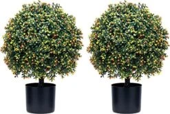 𝐓𝐰𝐨 𝟐𝟒''𝐓 Outdoor Artificial Boxwood Ball Topiary Bushes Potted Plants,16 Inches Wide Artificial Potted Shrubs For Indoor Outdoor Home Garden 17 𝐓𝐰𝐨 𝟐𝟒''𝐓 Outdoor Artificial Boxwood Ball Topiary Bushes Potted Plants,16 Inches Wide Artificial Potted Shrubs For Indoor Outdoor Home Garden -Artificial Trees Store 51Jj4dvLtqL. AC