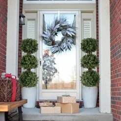 Momoplant Artificial Topiary Triple Ball Boxwood Tree, Two Pack Fake Topiaries Trees 46.5inch Faux Shrubs Plants Potted Outdoor Indoor Proch Office Garden Green (3.87ft) 13 Momoplant Artificial Topiary Triple Ball Boxwood Tree, Two Pack Fake Topiaries Trees 46.5inch Faux Shrubs Plants Potted Outdoor Indoor Proch Office Garden Green (3.87ft) -Artificial Trees Store 51KCnsyvr7L