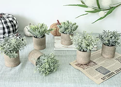 A Bundle Of 6pcs Mini Potted Fake Plants And 6pcs Mini Fake Plants Artificial Potted Plants Desk Plants For Home Office Farmhouse Bathroom Bedroom Decor 4 A Bundle Of 6pcs Mini Potted Fake Plants And 6pcs Mini Fake Plants Artificial Potted Plants Desk Plants For Home Office Farmhouse Bathroom Bedroom Decor - Image 3