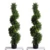 Two 3.6ft Artificial Topiaries Trees Boxwood Spiral Topiary Trees, Faux Topiary Tree Outdoor Spiral Topiary Artificial Cypress Trees -Artificial Trees Store 51KbBsb9w3L