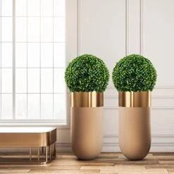A&R A & R 2 Pcs 18.90" Artificial Boxwood Balls, 4 Layers Artificial Plant Topiary Ball With Extra Leaves, A Scent Pouch A& 20 Zip Ties, UV Protected Faux Spheres Set For Indoor & Outdoor Decor -Artificial Trees Store 51KfEULoNhL