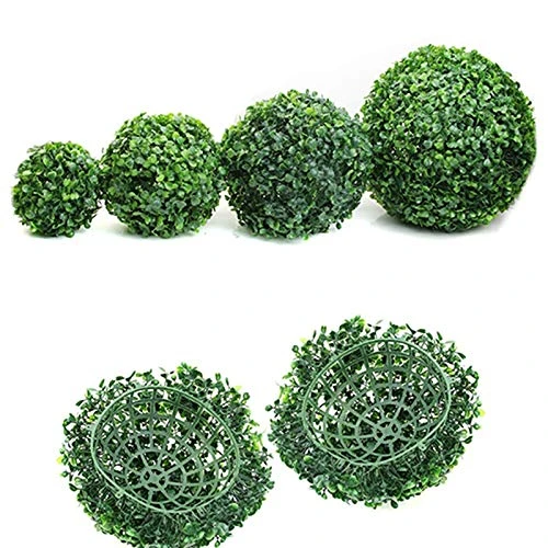 Junshi11 Artificial Plant Topiary Ball Faux Boxwood Decorative Balls For Home Office Desk Table Room Decoration, Garden Wedding Decor, Indoor Outdoor Artificial Plant Ball 18 Cm 4 Junshi11 Artificial Plant Topiary Ball Faux Boxwood Decorative Balls For Home Office Desk Table Room Decoration, Garden Wedding Decor, Indoor Outdoor Artificial Plant Ball 18 Cm - Image 2