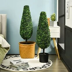 BestComfort 3ft Artificial Boxwood Topiary Tower Tree Set Of 2, Faux Plant Greenery Decor For House Garden Office And Store Decoration, Faux Potted Boxwood Plant, No Maintenance 21 BestComfort 3ft Artificial Boxwood Topiary Tower Tree Set Of 2, Faux Plant Greenery Decor For House Garden Office And Store Decoration, Faux Potted Boxwood Plant, No Maintenance -Artificial Trees Store 51LDO3nt0nL