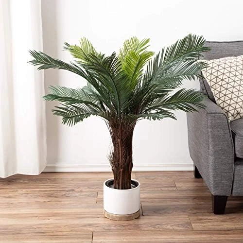 Home Pure Garden Artificial Golden Cane Palm Tree-72” Faux Plant Natural Feel Leaves-Realistic Indoor Potted Topiary Décor 7 Home Pure Garden Artificial Golden Cane Palm Tree-72” Faux Plant Natural Feel Leaves-Realistic Indoor Potted Topiary Décor - Image 5