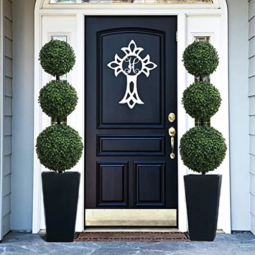 Momoplant Artificial Topiaries Ball Tree Outdoor, 3.3ft Fake Topiary Triple Ball Boxwood Trees(2 Pieces), Faux Shrubs Plants Potted Green Decorative Indoor Porch Or Garden(40inch) 5 Momoplant Artificial Topiaries Ball Tree Outdoor, 3.3ft Fake Topiary Triple Ball Boxwood Trees(2 Pieces), Faux Shrubs Plants Potted Green Decorative Indoor Porch Or Garden(40inch) - Image 3