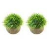 Svenee Mini Artificial Plants, Plastic Fake Green Grass Faux Greenery Topiary Shrubs With Grey Pots For Bathroom Home Office Décor, House Decorations (2) -Artificial Trees Store 51LyP3Piv4L