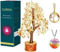 SUBSH Seven Chakra Natural Healing Gemstone Crystal Bonsai Fortune Money Tree For Good Luck, Wealth & Prosperity Home Office Kitchen Décor Spiritual Gift (Golden Wire And 300 Beads) Size 10-12 Inches 24 SUBSH Seven Chakra Natural Healing Gemstone Crystal Bonsai Fortune Money Tree For Good Luck, Wealth & Prosperity Home Office Kitchen Décor Spiritual Gift (Golden Wire And 300 Beads) Size 10-12 Inches -Artificial Trees Store 51MRQAugnhL. AC