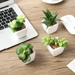 Artificial Succulent Plants Fake Succulent Plants Artificial Faux Succulents 4pcs Mini Potted Succulents For Home Office Room Decoration (Green) 13 Artificial Succulent Plants Fake Succulent Plants Artificial Faux Succulents 4pcs Mini Potted Succulents For Home Office Room Decoration (Green) -Artificial Trees Store 51MeoPh524S
