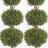Silk Tree Warehouse Two 66 Inch Artificial Boxwood Triple Ball Topiary Trees Potted UV Rated 5 And A Half Foot Tall -Artificial Trees Store 51MxkPAn80L