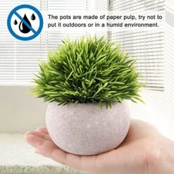 CEWOR 4 Packs Artificial Potted Plants Bathroom Fake Shelf Plant Office Table Decor Mini Green Faux Topiary Kitchen Cabinet Farmhouse Decorations -Artificial Trees Store 51NO7D9w8wL