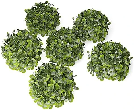 Barnyard Designs Set Of 2 (12.5") Artificial Boxwood Topiary Potted Plant Decorations, Mini Faux Fake Plant Greenery Arrangements In Pots For Office Desk Or Home Decor, 5.5" X 12.5" 11 Barnyard Designs Set Of 2 (12.5") Artificial Boxwood Topiary Potted Plant Decorations, Mini Faux Fake Plant Greenery Arrangements In Pots For Office Desk Or Home Decor, 5.5" X 12.5" - Image 9