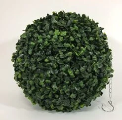 MODEENI Boxwood Topiary Ball 11 Inch Green Artificial Plant Real Look Home Decor Indoor/Outdoor For Porch Patio Or Wedding Round Bush Shrub, Modern Fresh With Hanging Chain 13 MODEENI Boxwood Topiary Ball 11 Inch Green Artificial Plant Real Look Home Decor Indoor/Outdoor For Porch Patio Or Wedding Round Bush Shrub, Modern Fresh With Hanging Chain -Artificial Trees Store 51OE17lsBML