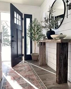 Phimos Artificial Olive Tree Tall Fake Potted Olive Silk Tree With Planter Large Faux Olive Branches And Fruits Artificial Tree For Modern Home Office Living Room Floor Decor Indoor (6.23FT) -Artificial Trees Store 51OWApOA9rL