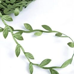 Supla 327 Ft Artificial Vines Fake Hanging Plants Leaves Ribbon Leaf Vine Trim Foliage Rattan DIY Wreath Foliage Green Leaves Ribbon Decorative Home Wall Garden Wedding Party Wreaths Decor