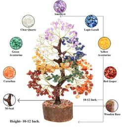 7 Chakra Crystal Tree Of Life - Handmade Feng Shui Bonsai, Attract Good Luck - Gemstone Tree, Home Decoration Crystals - Seven Chakra Tree For Positive Energy, Meditation Accessories, Money Tree Gift -Artificial Trees Store 51OpzLJlciL