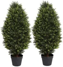 Artificial Topiary Tree,Faux Shrub,Includes Black Plastic Pot, Home Decor For Indoor And Outdoor,Faux Plants Outdoor,Artificial Greenery Set,35inch -Artificial Trees Store 51PARgcQWDL. AC