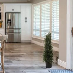 Softflame 33in Artificial Tall Cedar Topiary Tree Cypress Potted Plants, Artificial Plant Perfect For Home Office Indoor Decoration -Artificial Trees Store 51PdINGaQ4L